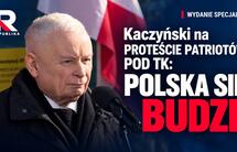 Jarosław Kaczyński na wiecu przez Trybunałem Konstytucyjnym