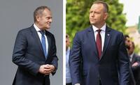 Donald Tusk i Karol Nawrocki