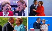 Donald Tusk, Angela Merkel, Ursula von der Leyen