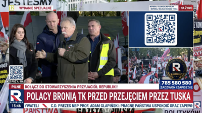Adam Borowski na manifestacji przed TK: „Jesteśmy legionami prezydenckimi. Musimy naszego prezydenta obronić!”