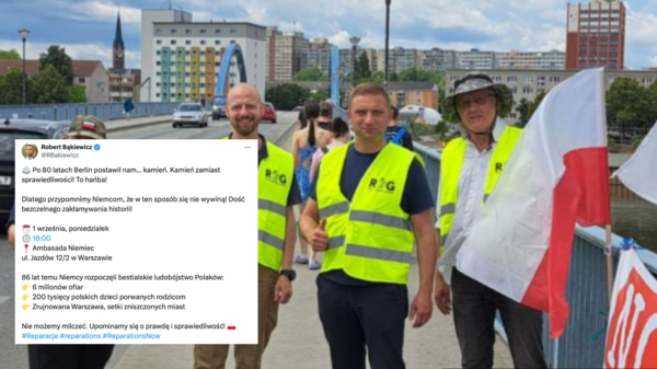 Bąkiewicz o reparacjach