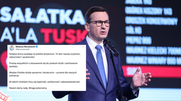 Morawiecki komentuje rosyjskie drony