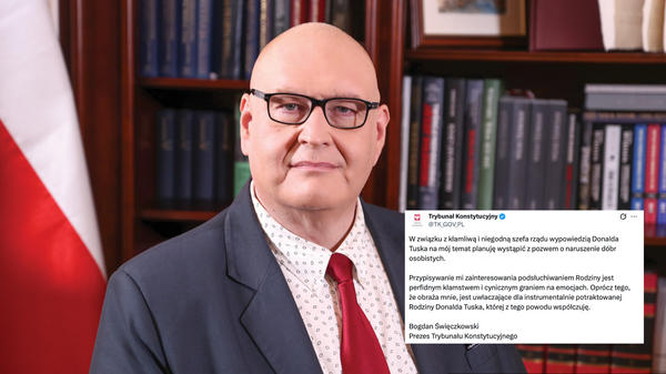 Tusk atakuje, prezes Trybunału Konstytucyjnego odpowiada. Święczkowski zapowiada pozew