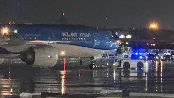 samolot KLM w Atlancie