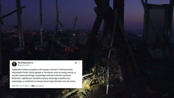 Karol Nawrocki reaguje na śmierć 7-letniej Amelki: "Barbarzyński rosyjski ostrzał"