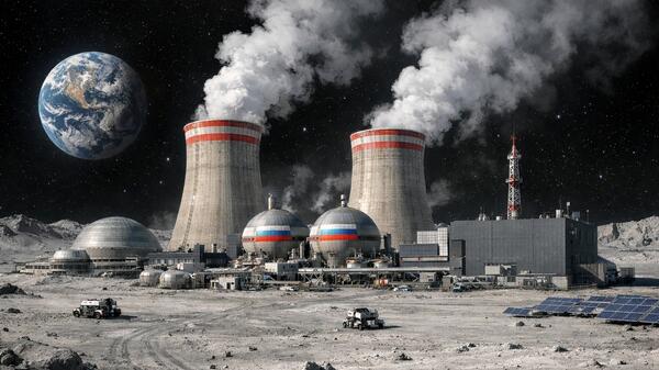 elektrownia jądrowa na Księżycu - AI