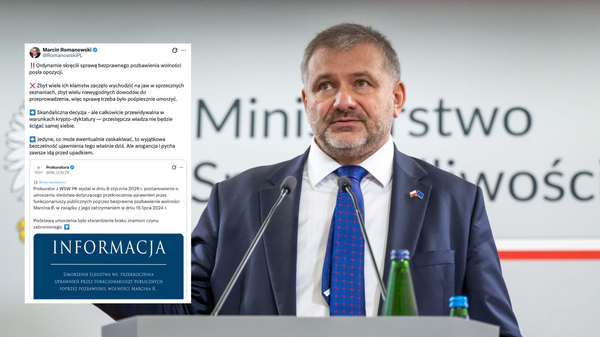 Umorzenie śledztwa ws. zatrzymania Marcina Romanowskiego