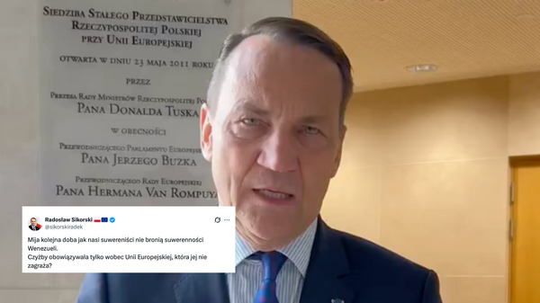 Czy Sikorski po raz kolejny występuje przeciwko USA? Minister od Tuska w obronie Maduro