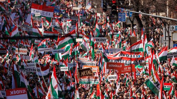 demonstracja na Węgrzech