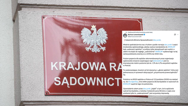 Lewandowski punktuje narrację rządu o wyborach do KRS