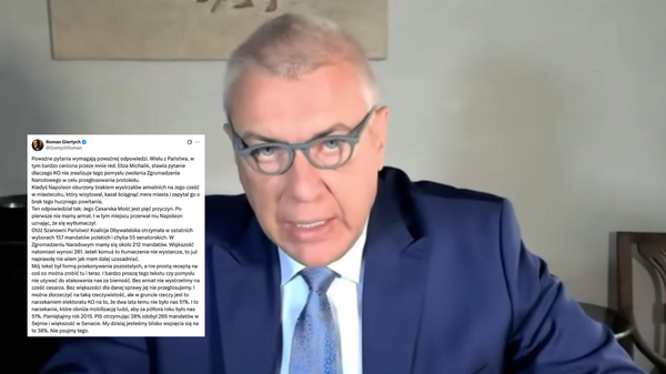 Giertych tłumaczy brak działań KO po wyborach