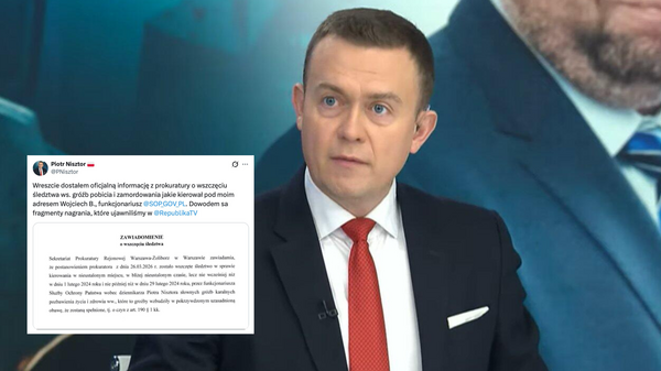 Prokuratura wszczyna śledztwo po groźbach wobec Piotra Nisztora