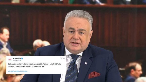 Tomasz Sakiewicz nagrodzony Laurem SDP