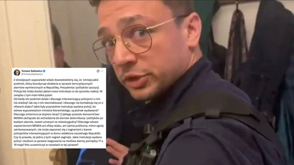 Redaktor naczelny Republiki Tomasz Sakiewicz pyta o działania służb po serii alarmów