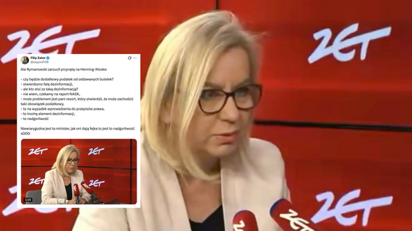 Hennig-Kloska zagięta na pytaniu o podatek od butelek