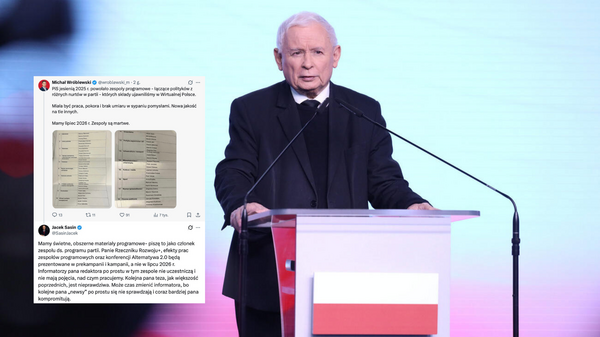 Sasin o pracach programowych PiS