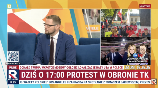 Michał Woś w Republice
