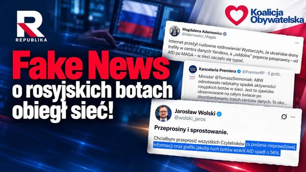Piotr Okulski o fejku z rosyjskimi botami. Pytania do Siemoniaka