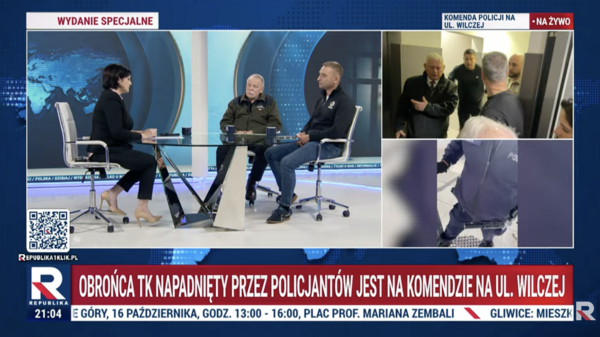 Adam Borowski i Robert Bąkiewicz ostro skomentowali w Republice działania policji wobec protestujących przed Trybunałem Konstytucyjnym