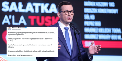 Morawiecki komentuje rosyjskie drony