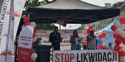 Protest przeciwko zmianom w edukacji