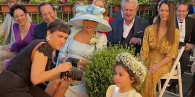 Joan Collins na ślubie syna