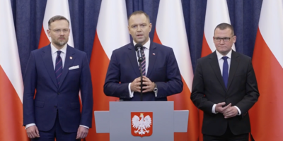 Karol Nawrocki, Zbigniew Bogucki i Paweł Szefernaker