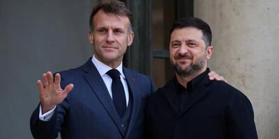 Emmanuel Macron Wołodymyr Zełenski