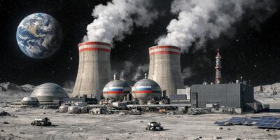 elektrownia jądrowa na Księżycu - AI