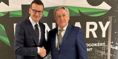 Hermann Tertsch i Mateusz Morawiecki na CPAC Węgry