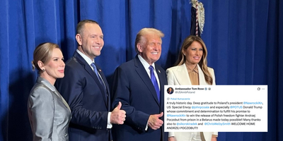 Ambasador USA wskazuje rolę Nawrockiego przy uwolnieniu Poczobuta