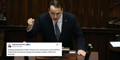 Sikorski tłumaczy wpis