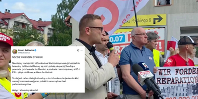 Bąkiewicz alarmuje ws. działalności niemieckich ziomkostw. Mówi o „niemieckiej narracji roszczeniowej”
