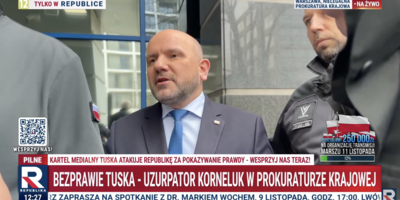 Mariusz Gosek z interwencją w przejętej Prokuraturze Krajowej ws. Ziobry! Ostra wymiana zdań przed wejściem do budynku [NA ŻYWO]