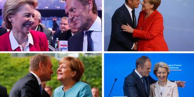 Donald Tusk, Angela Merkel, Ursula von der Leyen
