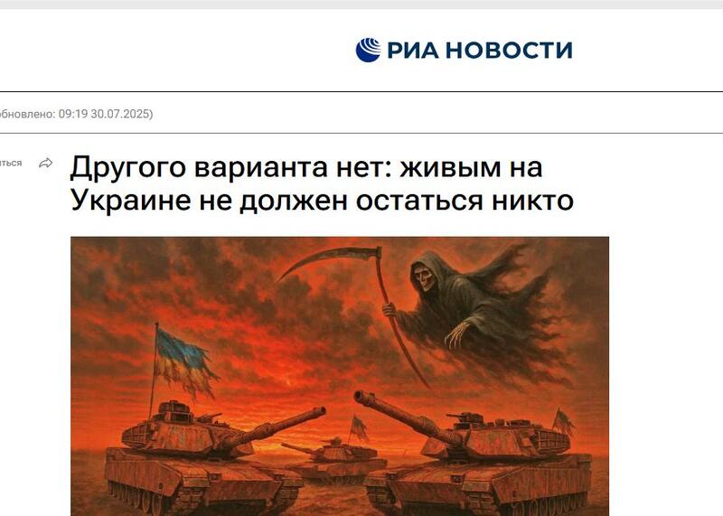 Ria Novosti wzywają do eksterminacji Ukraińców