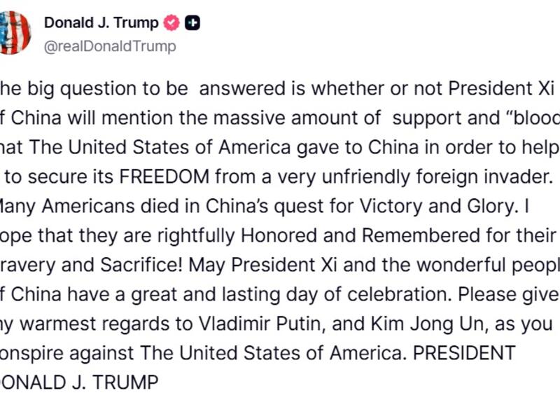 Donald Trump - Truth Social