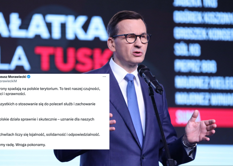 Morawiecki komentuje rosyjskie drony