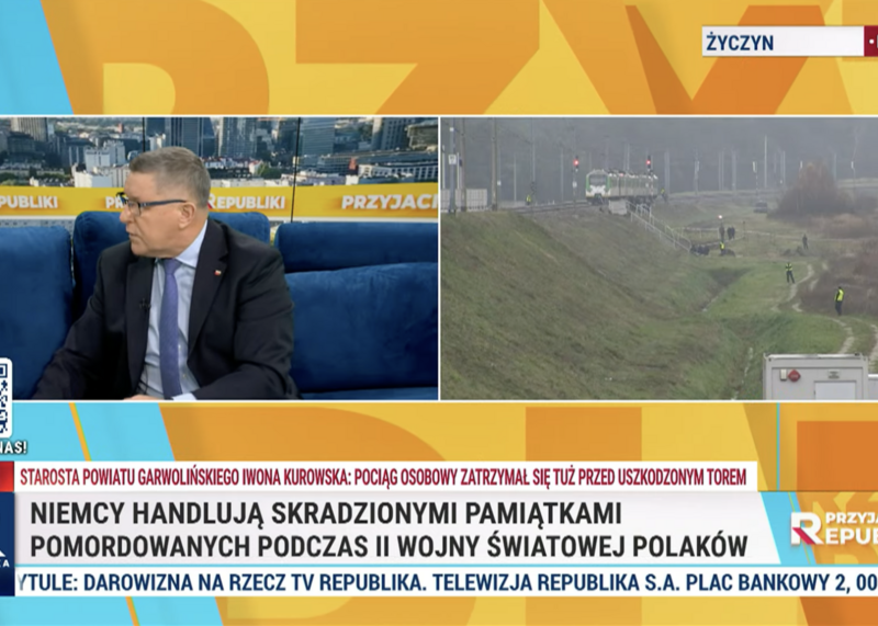 Kuźmiuk na gorąco o porwanej sieci trakcyjnej: "To może być kolejna prowokacja"