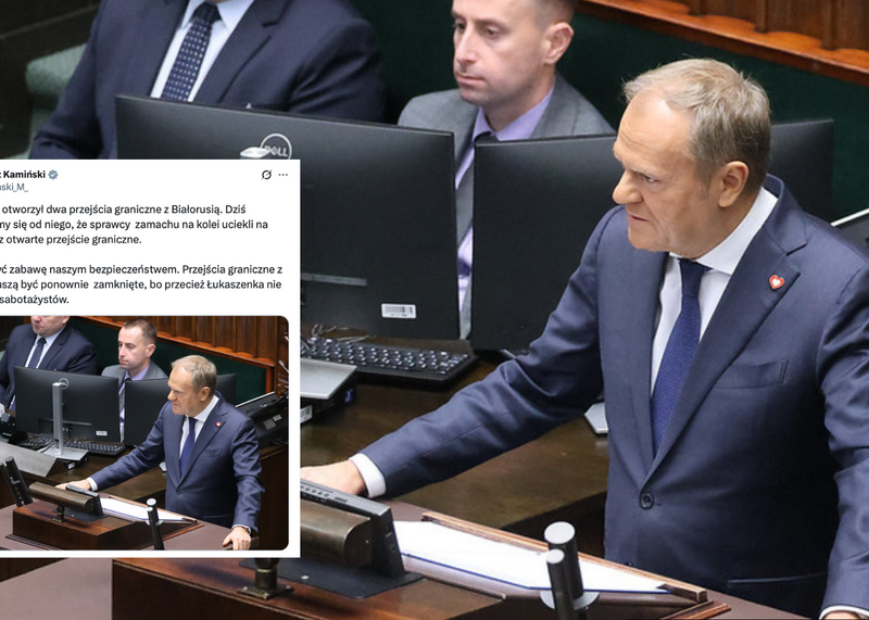 Kamiński krytykuje wystąpienie Tuska w sprawie sabotażu
