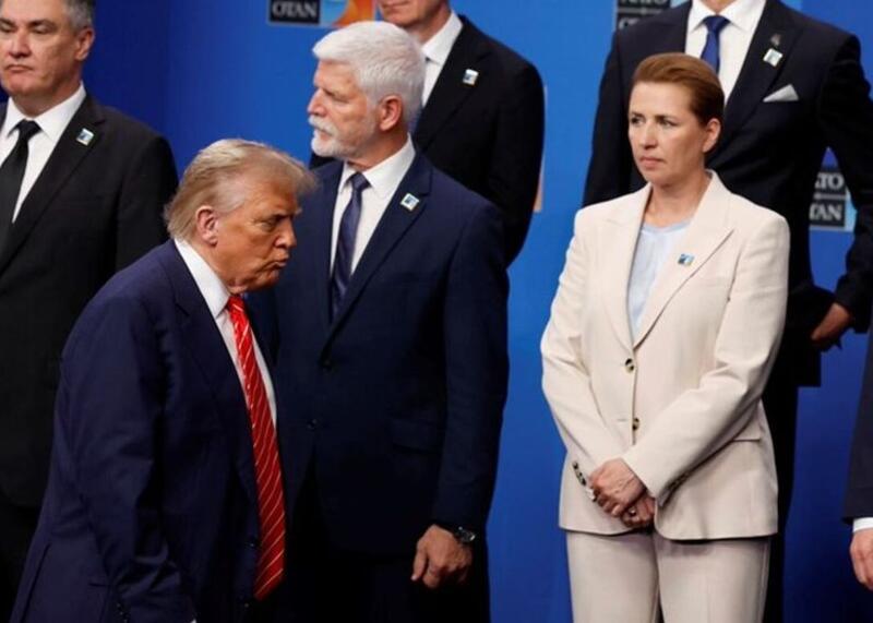 Donald Trump i Mette Frederiksen