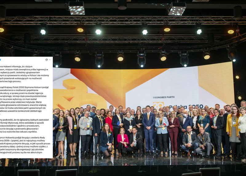 Afera w Polsce 2050 z wyborami przewodniczącego