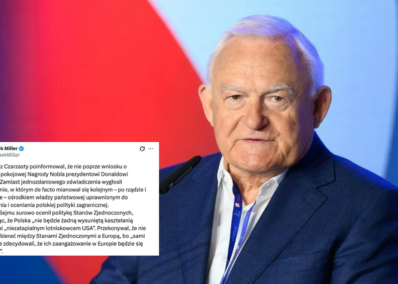 Miller krytykuje Czarzastego za politykę wobec USA