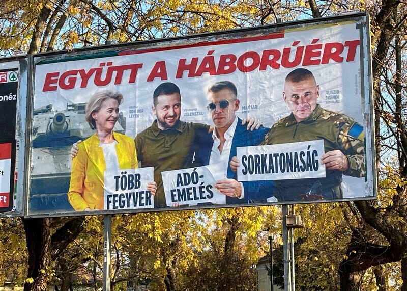 wybory na Węgrzech, baner wyborczy