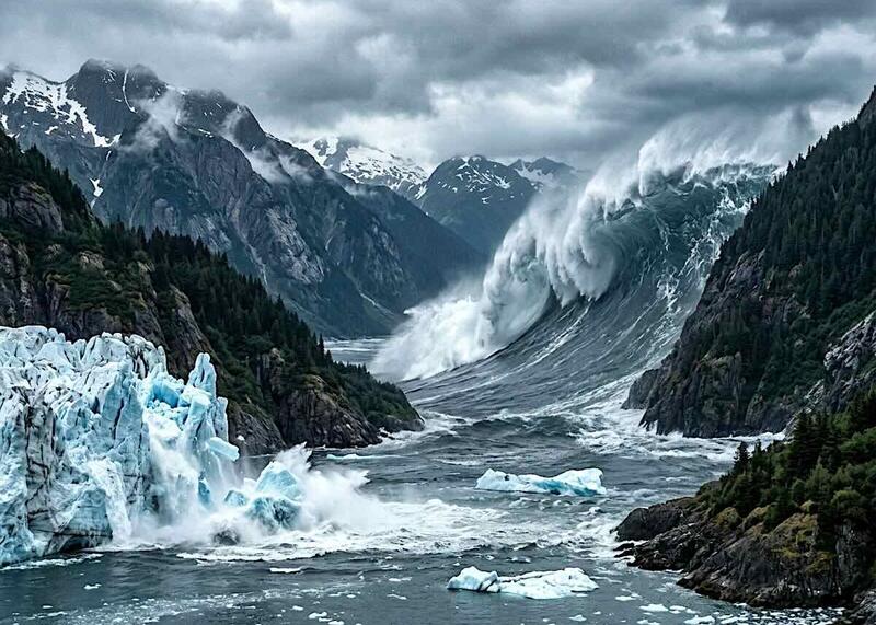 megatsunami w fiordzie na Alasce