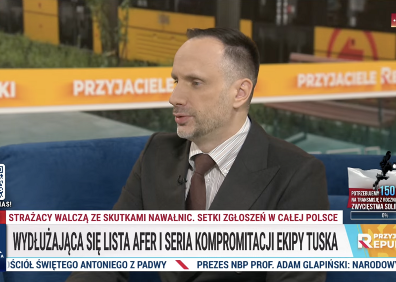 Kowalski w Republice o miejscu pobytu Marcina Romanowskiego: Tusk nie bierze odpowiedzialności za słowa