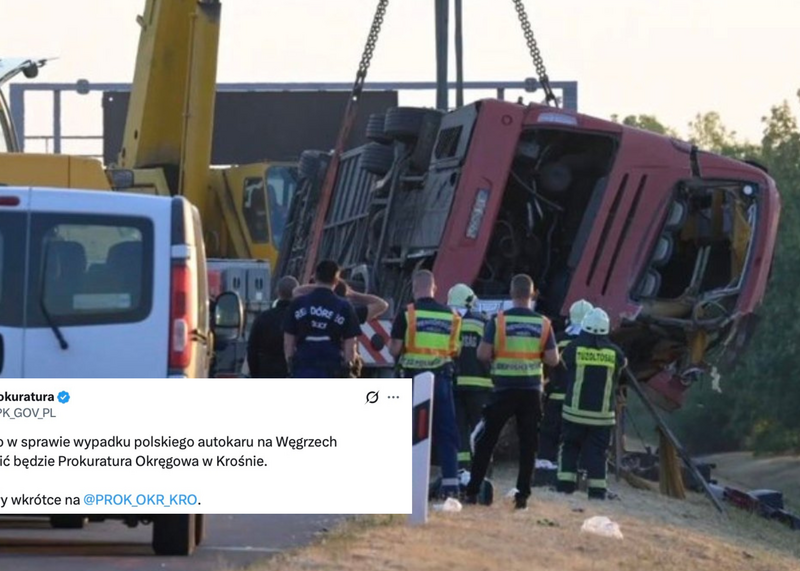 Śledztwo po tragicznym wypadku polskiego autokaru na Węgrzech