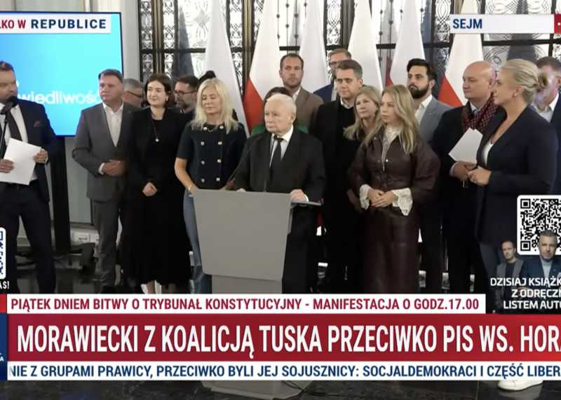 Jarosław Kaczyński komentuje wybór Horały na wicemarszałka