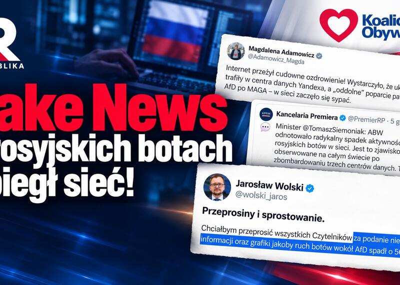 Piotr Okulski o fejku z rosyjskimi botami. Pytania do Siemoniaka