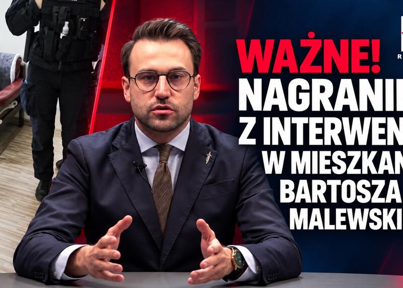nagrania z interwencji w mieszkaniu Bartosza Malewskiego